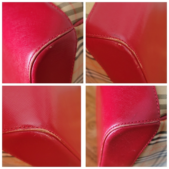 Burberry Red Nova Check 2 way bag - Picture 6 of 14